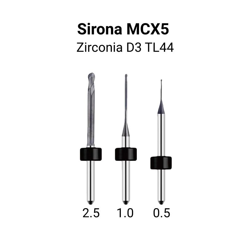 Sirona MCX5 Zirconia Milling Burs
