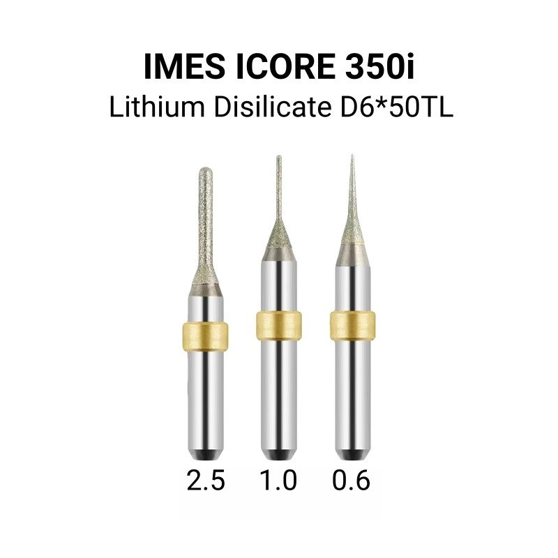 IMES ICORE 350i Lithium Disilicate Milling Burs